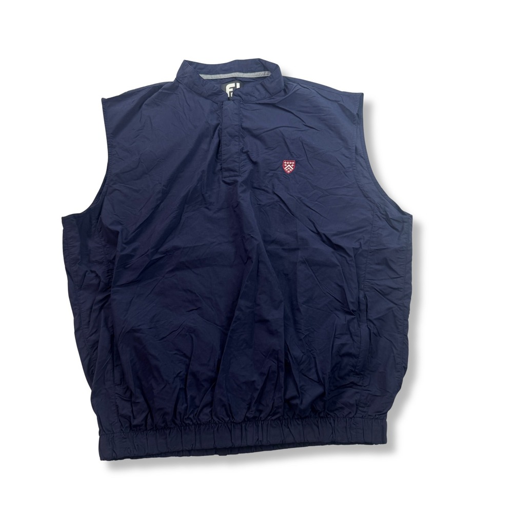 FootJoy Golf Wind Vest Sleeveless Pullover Navy Blue Mens Large